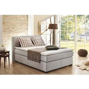 Boxspringbett lava/beige 140 cm