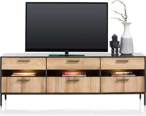 Fernsehtisch mit LED Beleuchtung Klappe