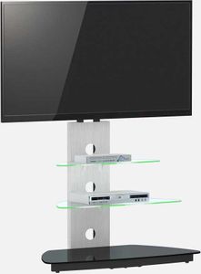 LCD Standfuß in Grau Schwarz Glas