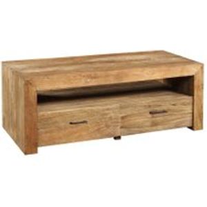 Fernsehtisch aus Teak Massivholz Schubladen