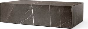 Menu - Plinth Couchtisch low, grau / braun
