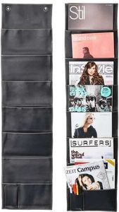 Gusti Leder Wand-Organizer Linnea, Schwarz