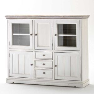 Highboard im Landhausstil Weiß