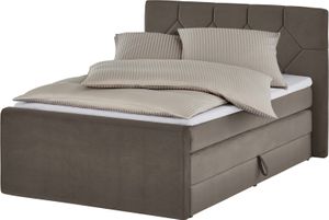 Boxspringbett Empress ¦ braun ¦ Maße (cm): B: 140 H: 115 T: 221 Betten > Boxspringbetten > Einzel-Boxspringbetten - Höffner