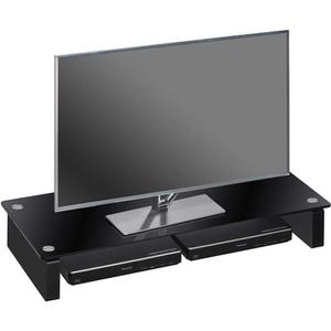 TV Möbel aus Schwarzglas niedrig