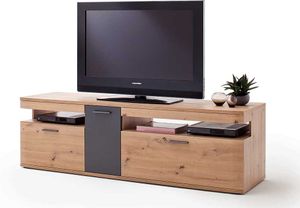 Fernsehtisch in Eichefarben und Anthrazit 180 cm breit