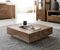 DELIFE Couchtisch Indra Sheesham Natur 80x80 cm Massivholz, Couchtische